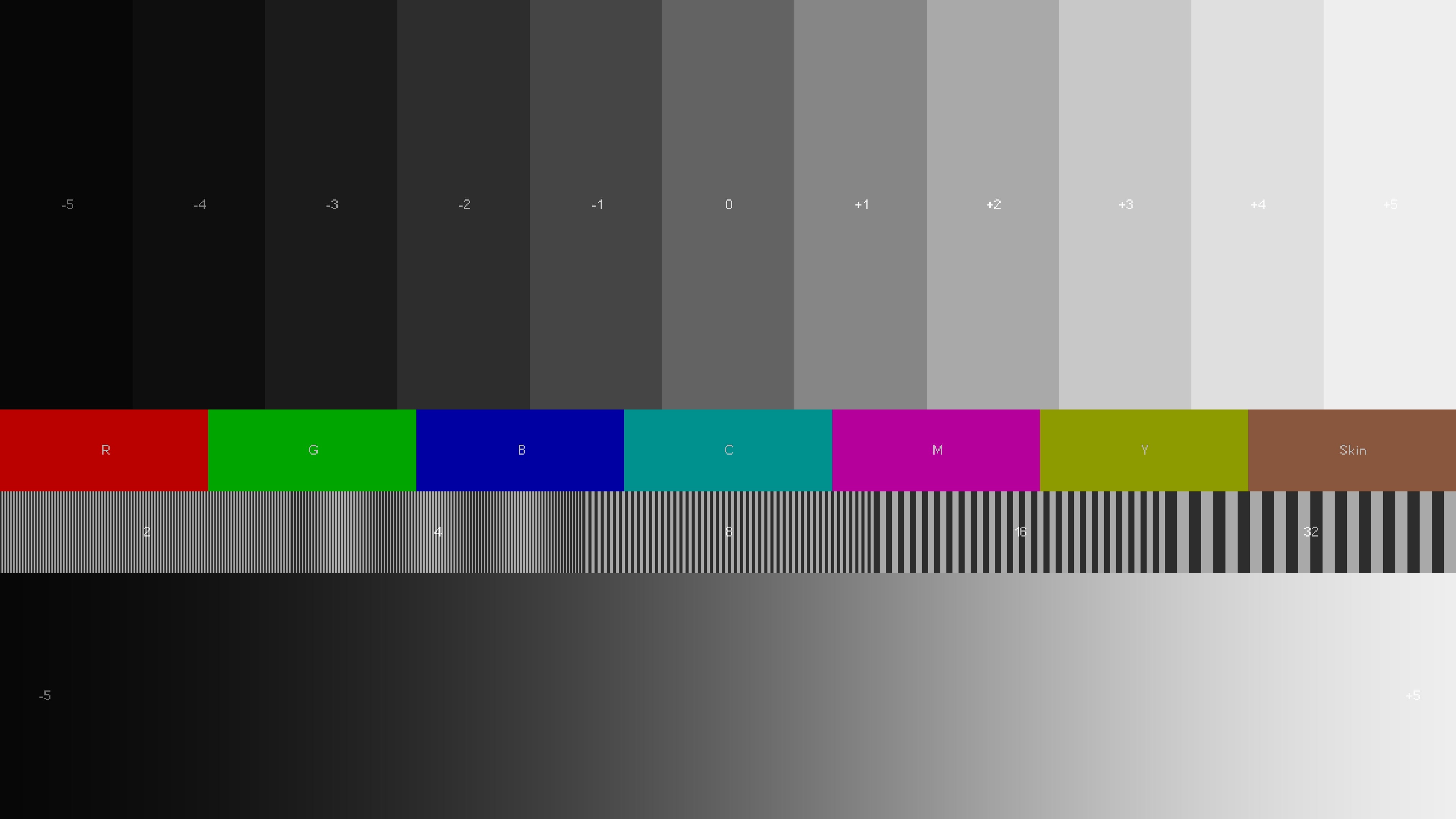 MultiChart diagnostic — exposure wedge, color band, line pairs and gradient rendered by Chart/Tool DCTL