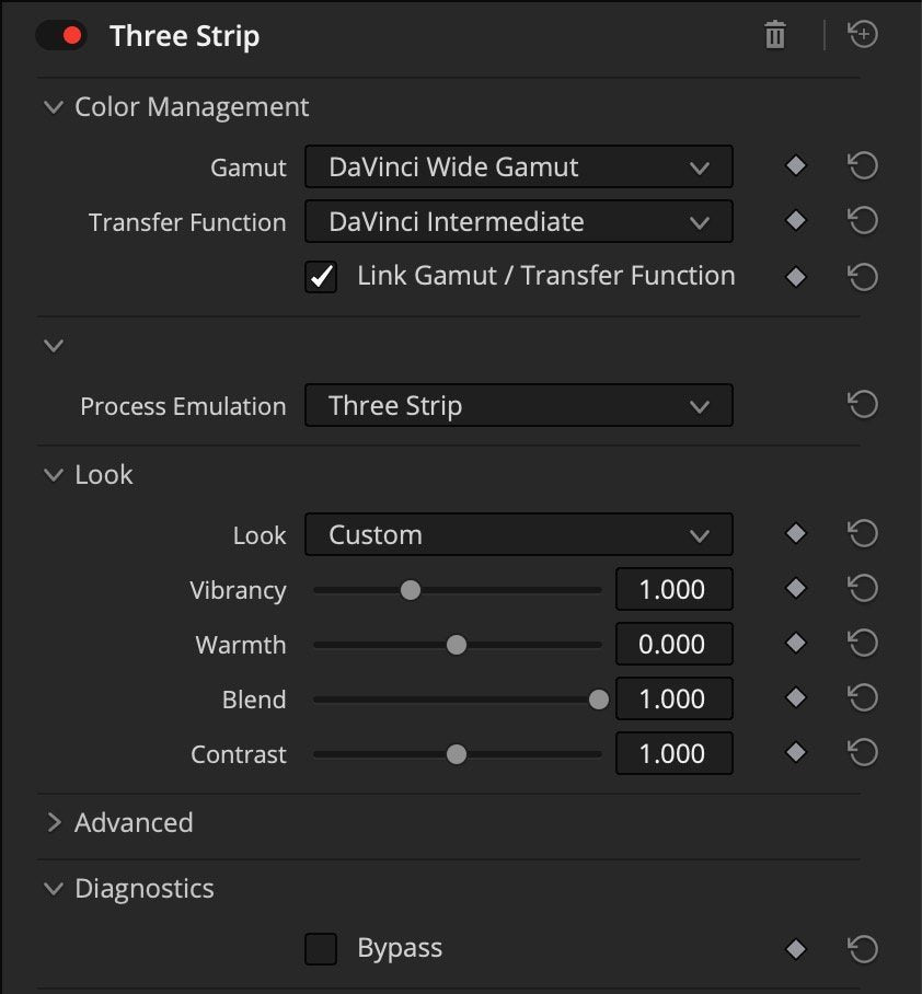 ThreeStrip_OFX_UI plug-in interface