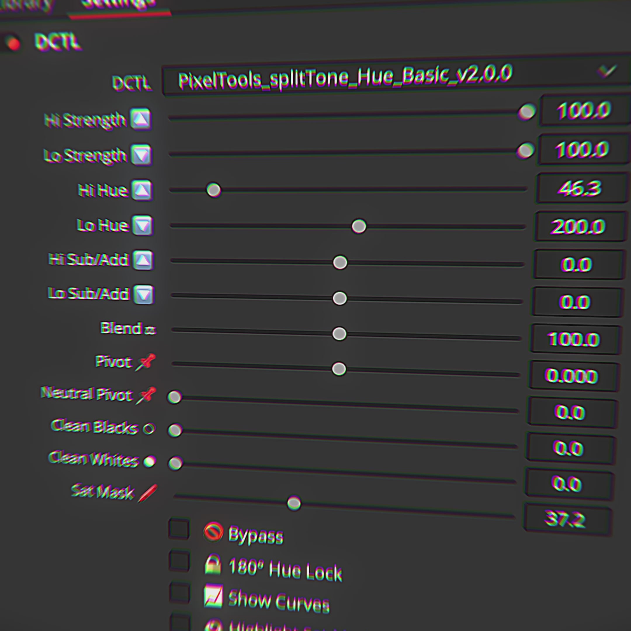 Split/Tone Pro Hue Basic DCTL